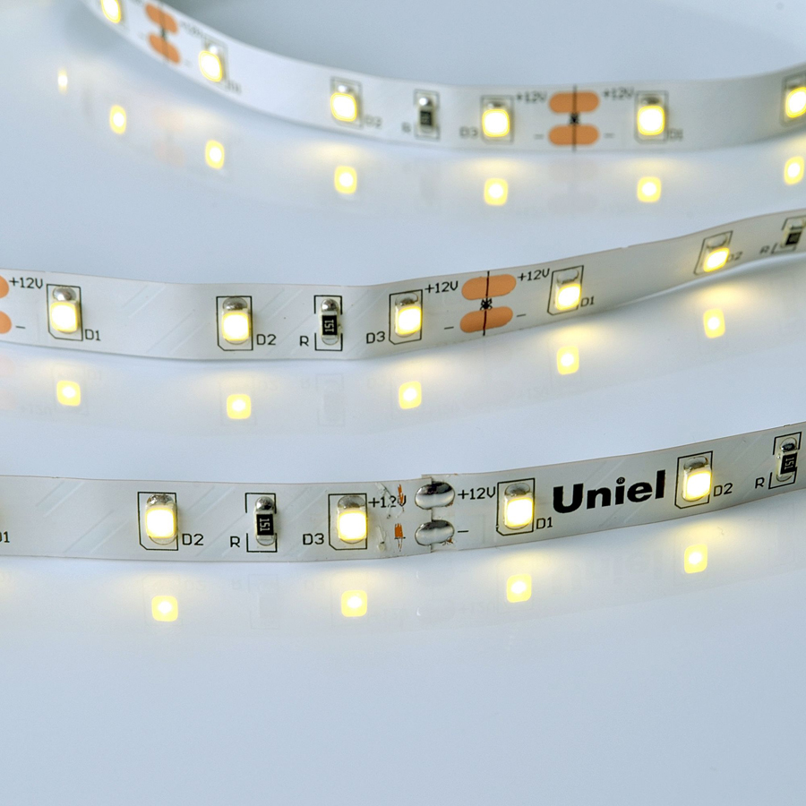ULS-M11-2835-60LED/m-8mm-IP20-DC12V-4,8W/m-5M-4000K PROFI катушка в герметичной упаковке  в Москве 