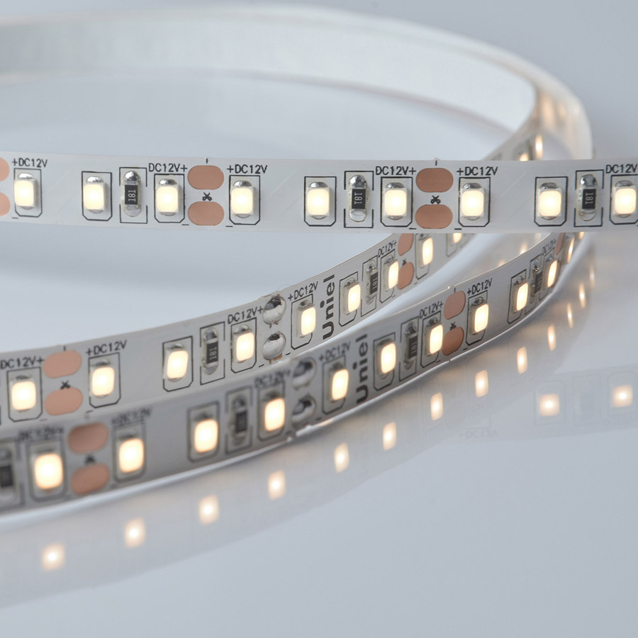 ULS-M13-2835-120LED/m-8mm-IP20-DC12V-9,6W/m-5M-3000K PROFI катушка в герметичной упаковке  в Москве 