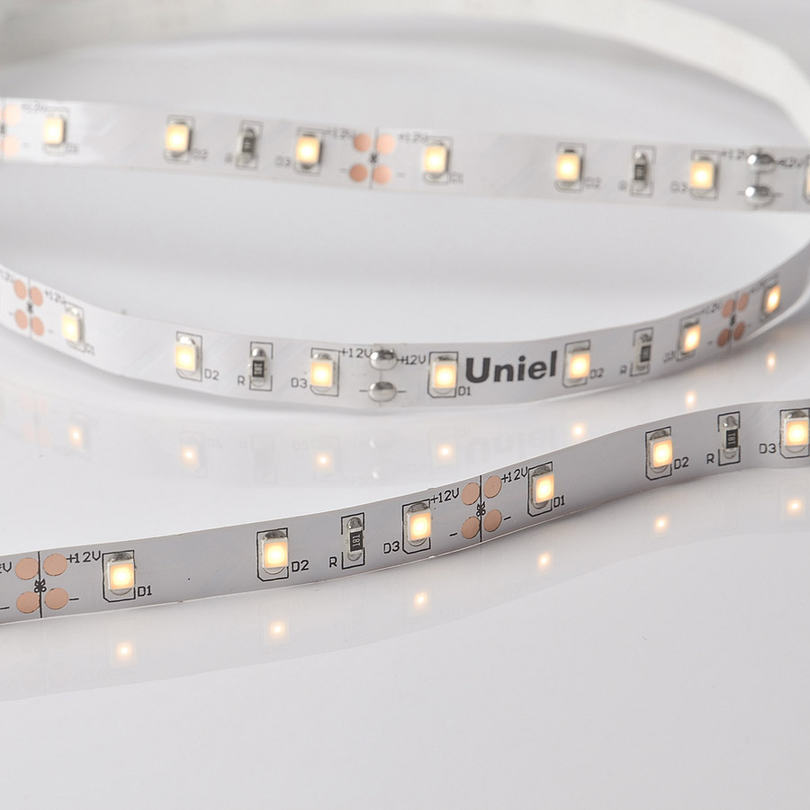 ULS-M11-2835-60LED/m-8mm-IP20-DC12V-4,8W/m-5M-3000K PROFI катушка в герметичной упаковке  в Москве 