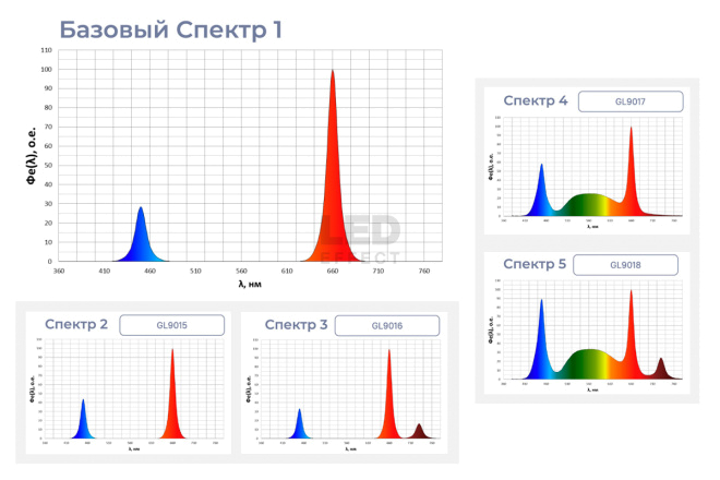 Светодиодный светильник "LE-ССП-79-600-9013-67" Фитооблучатель ФИТО 2.0 - LE-ССП-79-600-9013-67
