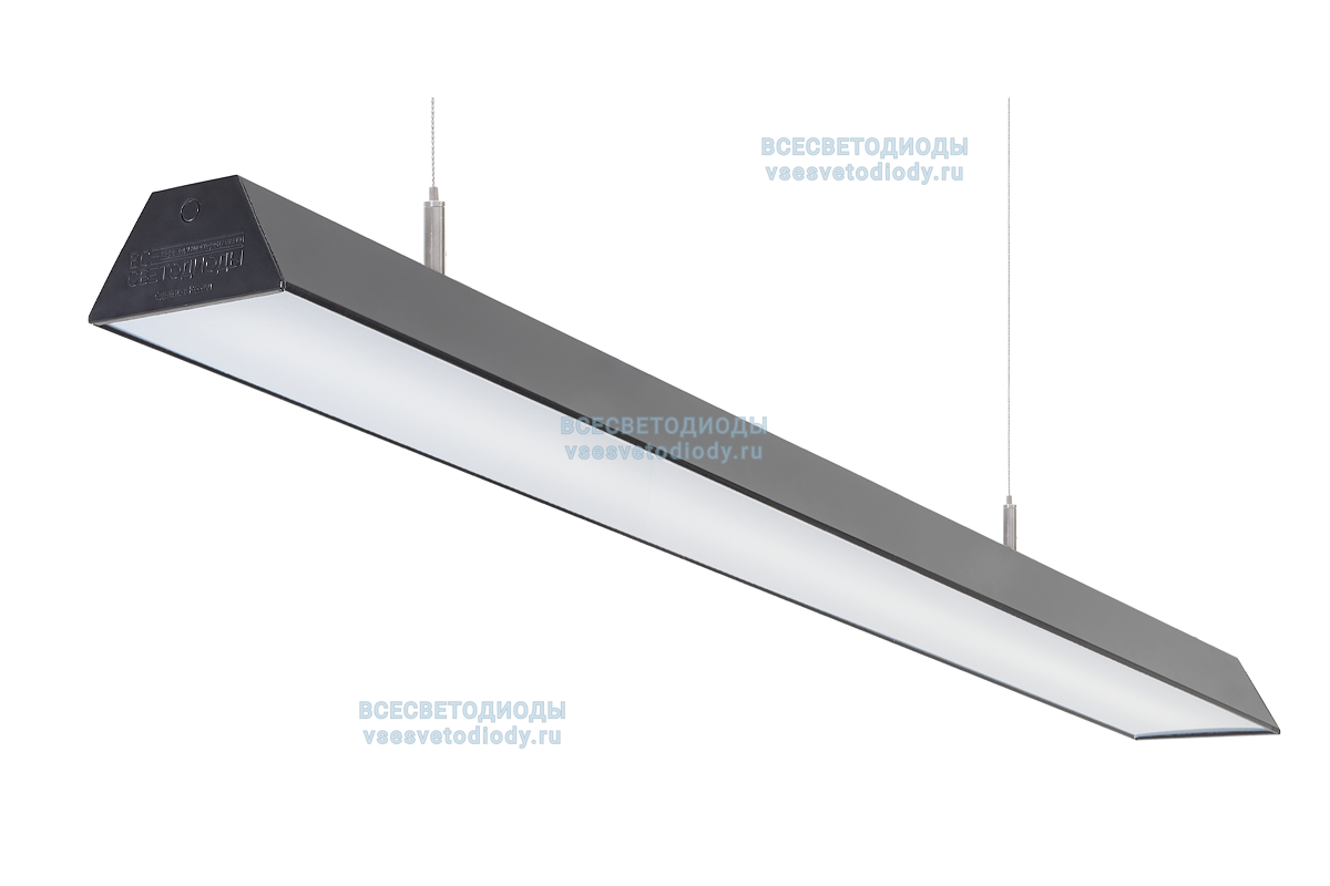 Светильник ТРЕЙД VS304 40W-5000Lm 5000-5500К ОПАЛ IP40 с БАП (aax.tech) на 1 час чёрный арт. vs304-40-op-5k-nc1h-RAL9005