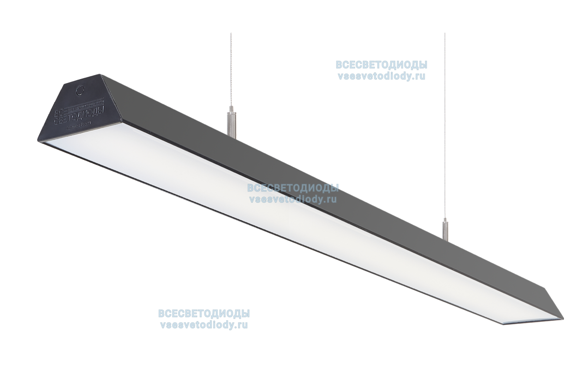 Светильник ТРЕЙД VS306 76W-9500Lm 5000-5500К ОПАЛ IP40 с БАП (aax.tech) на 1 час чёрный арт. vs306-76-op-5k-nc1h-RAL9005