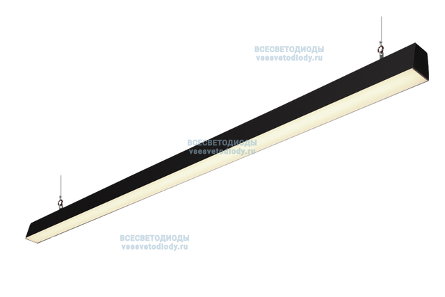 Светильник КРИСТАЛЛ VS352 56W-6150Lm 4000-4500К ПРОЗРАЧНЫЙ IP44 с БАП (aax.tech) на 3 часа чёрный арт. vs352-56-tr-4k-nc3h-ral9005