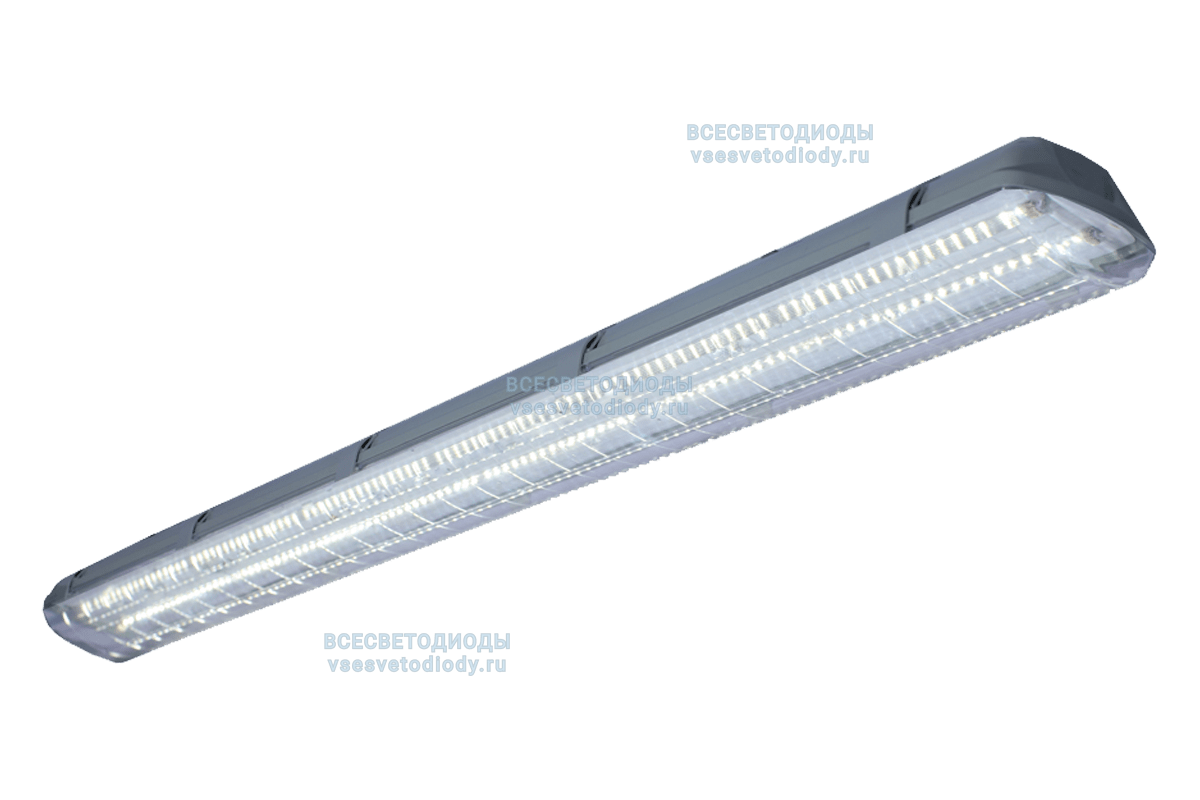 Cветильник АЙСБЕРГ VS101M 40W-5000Lm 5000-5500К ПРОЗРАЧНЫЙ IP65 с БАП (vsesv) на 1 час арт. vs101m-40-tr-5k-li1h