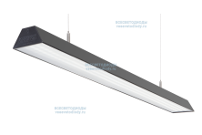 Светильник ТРЕЙД VS305 58W-7250Lm 5000-5500К МИКРОПРИЗМА IP40 с БАП (vsesv) на 1 час чёрный арт. vs305-58-mpr-5k-li1h-RAL9005 - vs305-58-mpr-5k-li1h-RAL9005