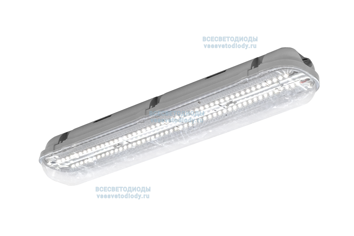 Cветильник АЙСБЕРГ МИНИ VS104 20W-2500Lm 5000-5500К ПРОЗРАЧНЫЙ IP65 с БАП (vsesv) на 1 час арт. vs104-20-tr-5k-li1h