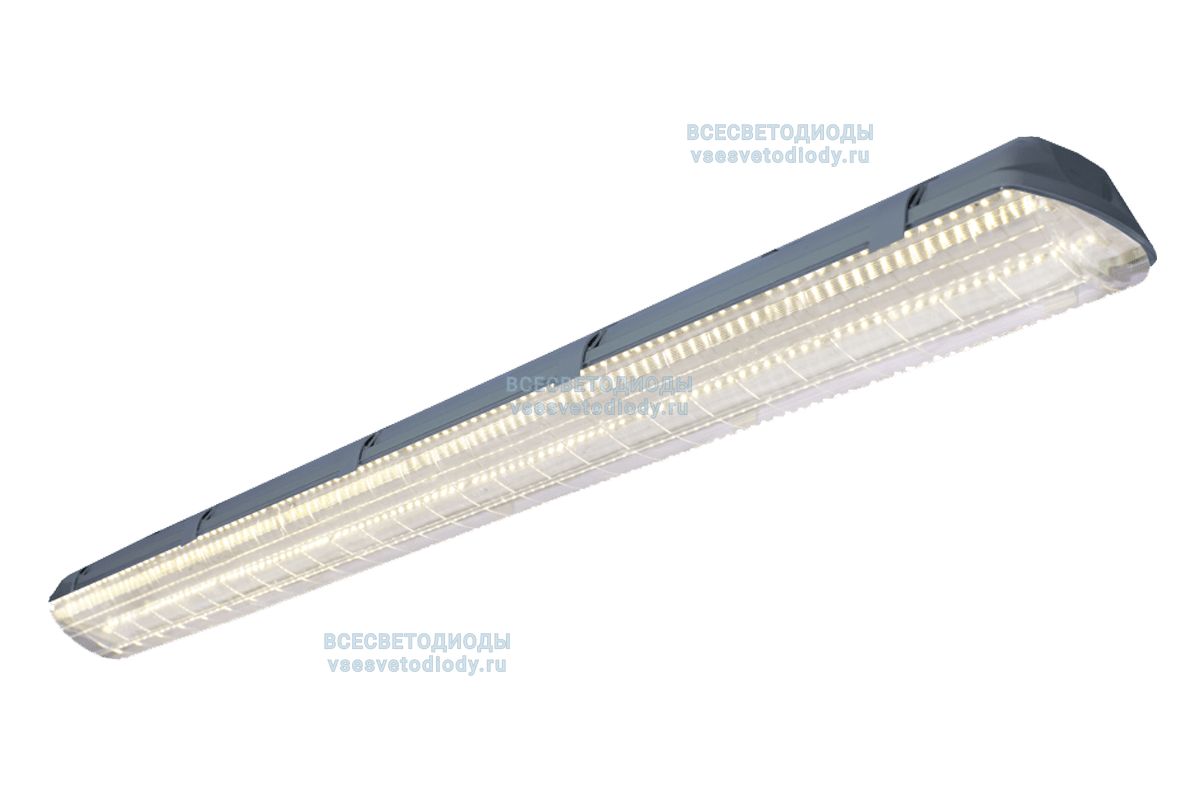 Cветильник АЙСБЕРГ VS102M 58W-7250Lm 4000-4500К ПРОЗРАЧНЫЙ IP65 с БАП (vsesv) на 3 часа арт. vs102m-58-tr-4k-li3h