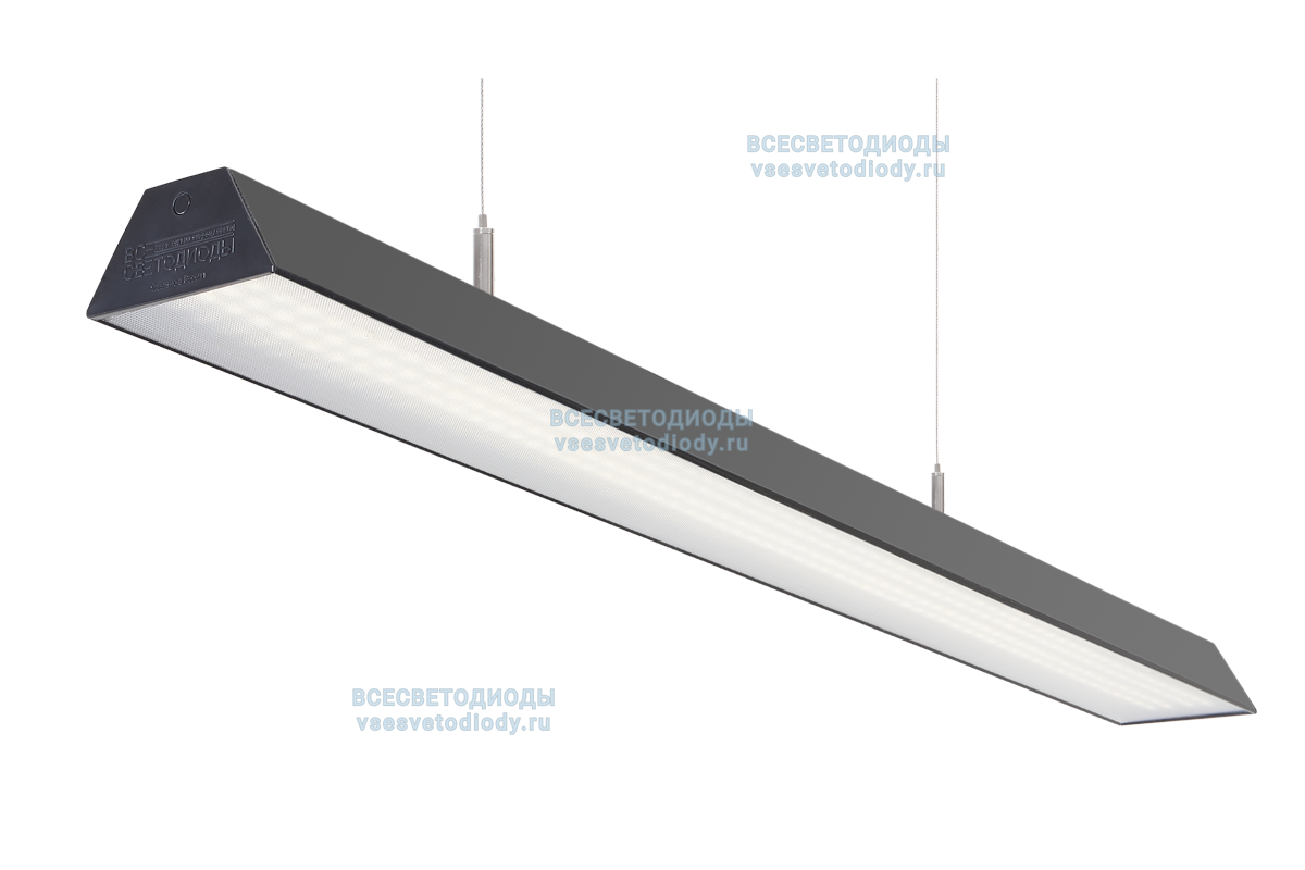 Светильник ТРЕЙД VS306 76W-9500Lm 6000-6500К МИКРОПРИЗМА IP40 с БАП (vsesv) на 3 часа чёрный арт. vs306-76-mpr-6k-li3h-RAL9005